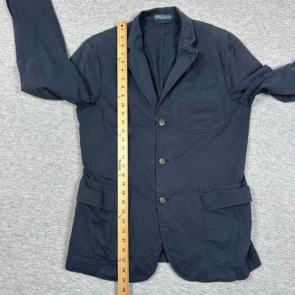 Polo Ralph Lauren Blazer Jacket Mens 40R Cotton Unstructured Travel Casual VTG